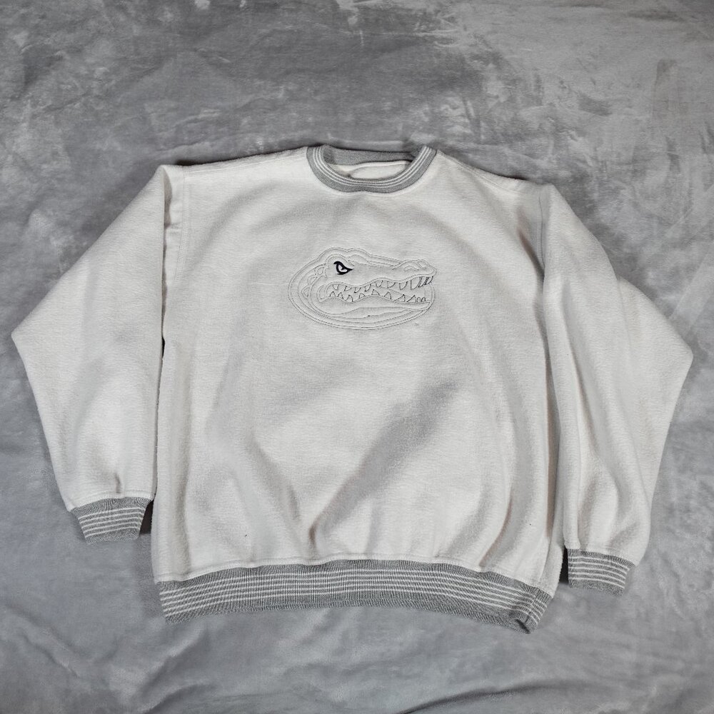 Vintage Florida Gators Reverse Fleece Sweatshirt Mens L College Gray Y2K